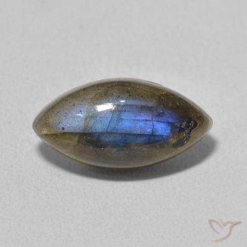 5.25ct Naturale Multicolore Labradorite, Taglio marquise, Traslucido