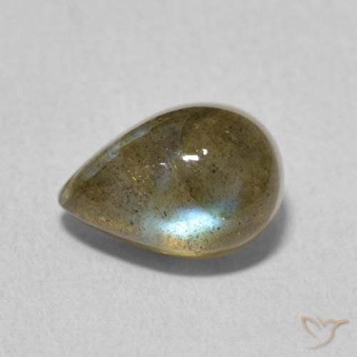 Labradorite Multicolore naturale da 2.43 ct, Forma a pera, Traslucido