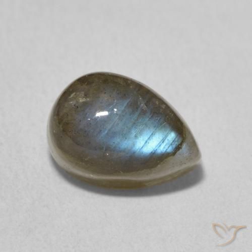 Labradorite Multicolore naturale da 2.93 ct, Forma a pera, Traslucido