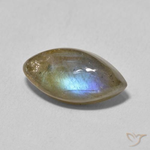 Labradorite Multicolore naturale da 5.13 ct, Taglio marquise, Traslucido