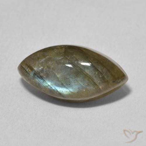 5.31ct Naturale Multicolore Labradorite, Taglio marquise, Traslucido