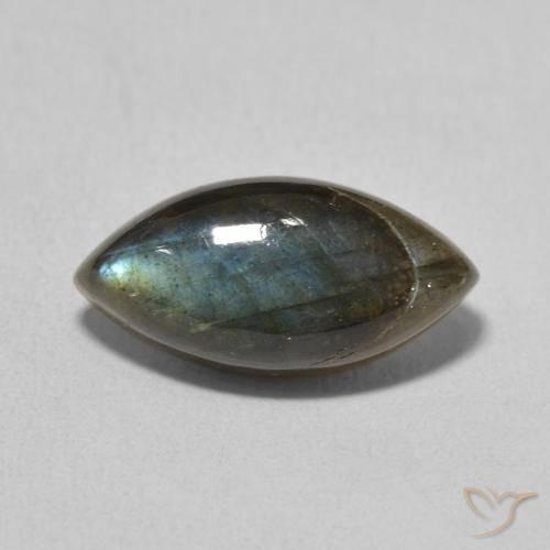 5.02ct Naturale Multicolore Labradorite, Taglio marquise, Traslucido