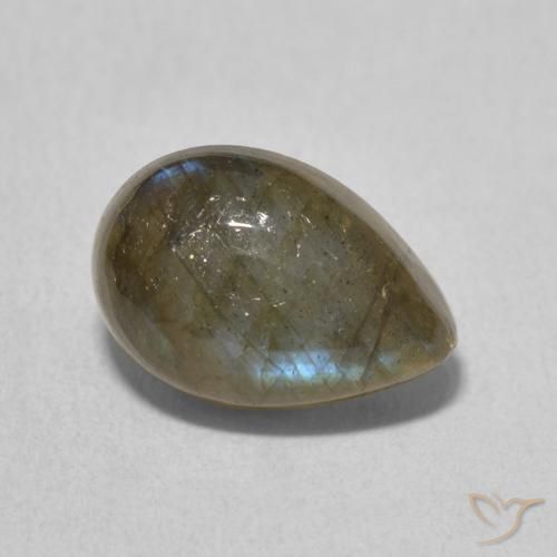 Labradorite Multicolore naturale da 3.60 ct, Forma a pera, Traslucido