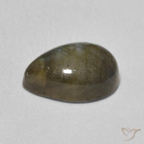 Labradorite Multicolore naturale da 3.60 ct, Forma a pera, Traslucido