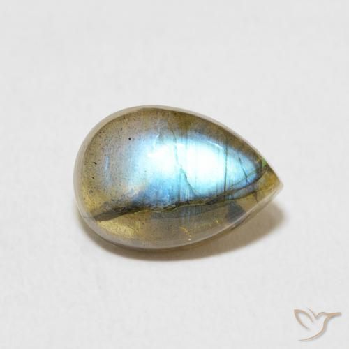 Labradorite Multicolore naturale da 2.17 ct, Forma a pera, Traslucido