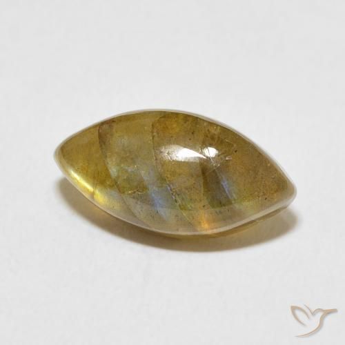 Labradorite Multicolore naturale da 5.61 ct, Taglio marquise, Traslucido