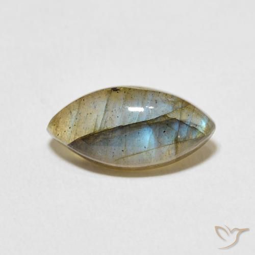 3.58ct Naturale Multicolore Labradorite, Taglio marquise, Traslucido