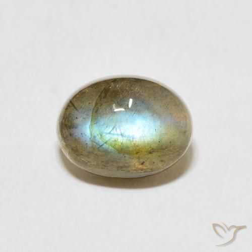 2.28ct Naturale Multicolore Labradorite, Ovale, Traslucido