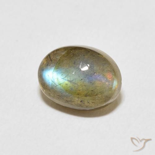 Labradorite Multicolore naturale da 2.28 ct, Ovale, Traslucido
