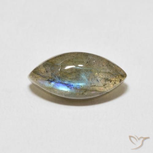 3.82ct Naturale Multicolore Labradorite, Taglio marquise, Traslucido