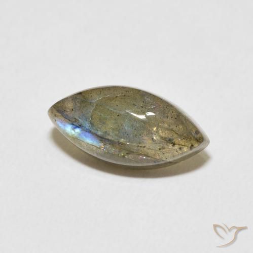 Labradorite Multicolore naturale da 3.82 ct, Taglio marquise, Traslucido