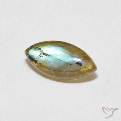 Labradorite Multicolore naturale da 0.95 ct, Taglio marquise, Traslucido