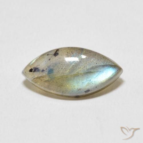 4.56ct Naturale Multicolore Labradorite, Taglio marquise, Traslucido