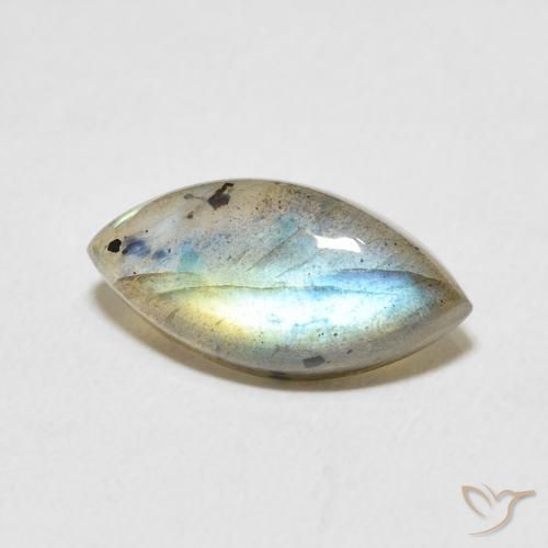 Labradorite Multicolore naturale da 4.56 ct, Taglio marquise, Traslucido