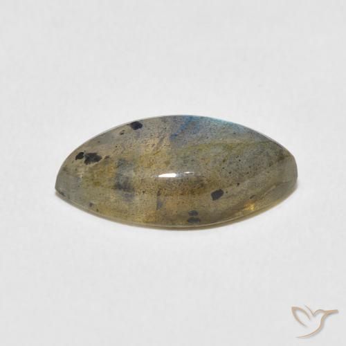 Labradorite Multicolore naturale da 4.56 ct, Taglio marquise, Traslucido