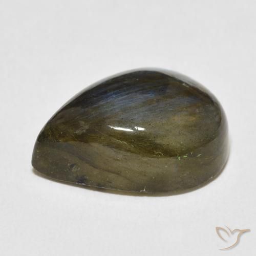 Labradorite Multicolore naturale da 12.37 ct, Forma a pera, Traslucido