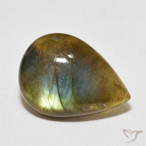 Labradorite Multicolore naturale da 8.56 ct, Forma a pera, Traslucido
