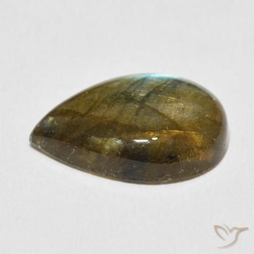 Labradorite Multicolore naturale da 8.73 ct, Forma a pera, Traslucido