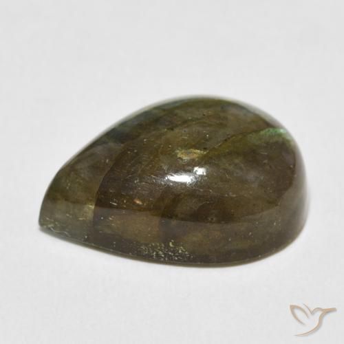 Labradorite Multicolore naturale da 12.53 ct, Forma a pera, Traslucido