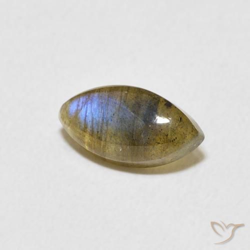 Labradorite Multicolore naturale da 1.31 ct, Taglio marquise, Traslucido