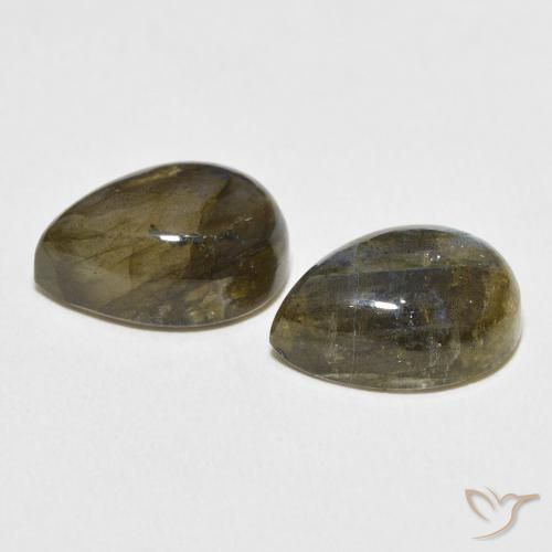 Gemme di Labradorite Multicolore naturale da 12.84 ct, Forma a pera, Traslucido