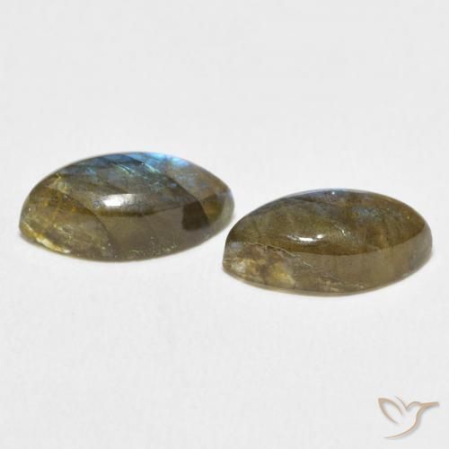 Gemme di Labradorite Multicolore naturale da 4.86 ct, Taglio marquise, Traslucido