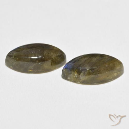 Gemme di Labradorite Multicolore naturale da 10.73 ct, Taglio marquise, Traslucido