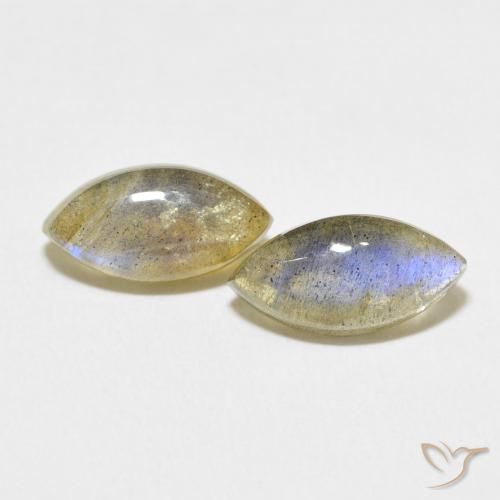 4.76ctw Naturale Multicolore Labradorite, Taglio marquise, Traslucido