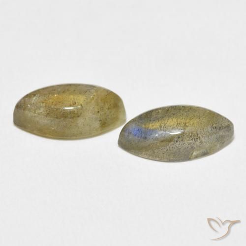Gemme di Labradorite Multicolore naturale da 4.76 ct, Taglio marquise, Traslucido