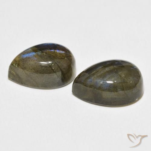 Gemme di Labradorite Multicolore naturale da 13.44 ct, Forma a pera, Traslucido