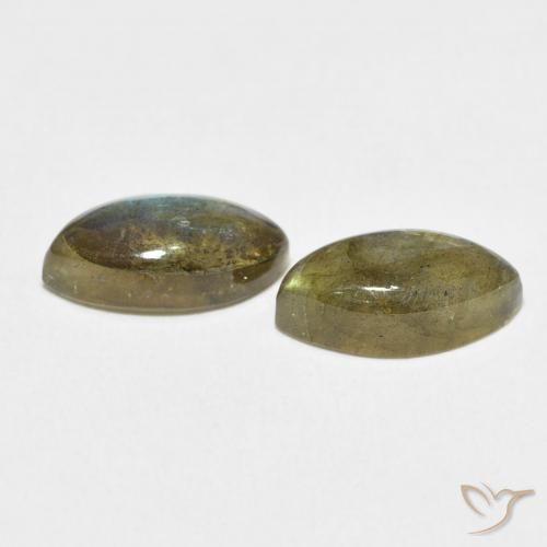 Gemme di Labradorite Multicolore naturale da 4.61 ct, Taglio marquise, Traslucido