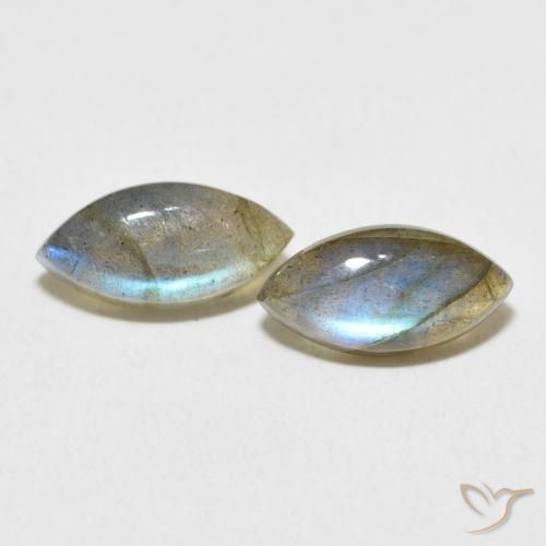 4.75ctw Naturale Multicolore Labradorite, Taglio marquise, Traslucido
