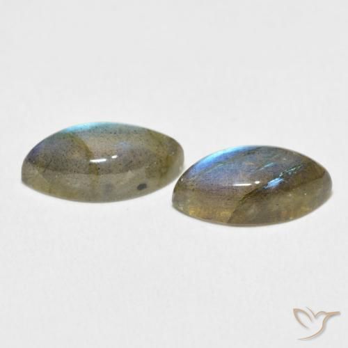 Gemme di Labradorite Multicolore naturale da 4.75 ct, Taglio marquise, Traslucido