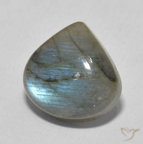 Labradorite Multicolore naturale da 6.93 ct, Forma a pera, Traslucido