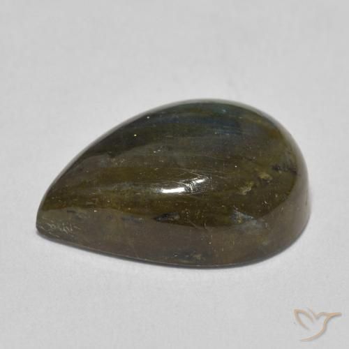 Labradorite Multicolore naturale da 11.67 ct, Forma a pera, Traslucido