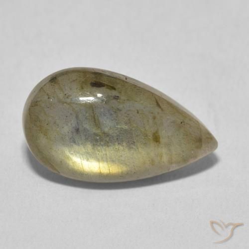 Labradorite Multicolore naturale da 6.59 ct, Forma a pera, Traslucido