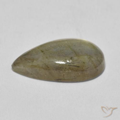 Labradorite Multicolore naturale da 6.59 ct, Forma a pera, Traslucido