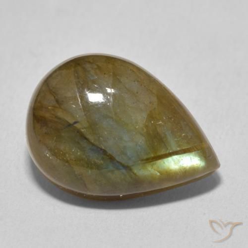 Labradorite Multicolore naturale da 12.00 ct, Forma a pera, Traslucido
