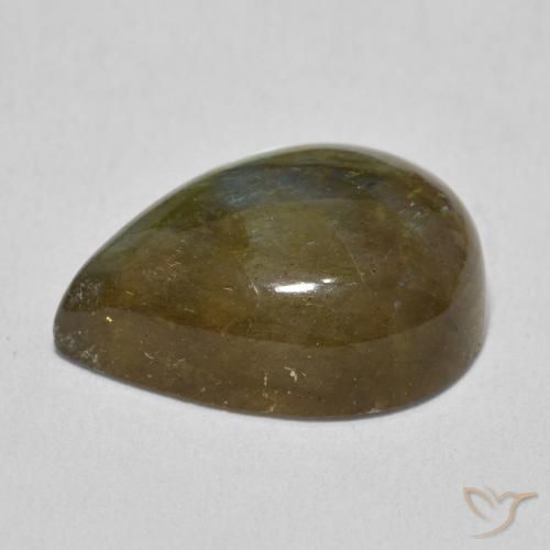 Labradorite Multicolore naturale da 12.00 ct, Forma a pera, Traslucido