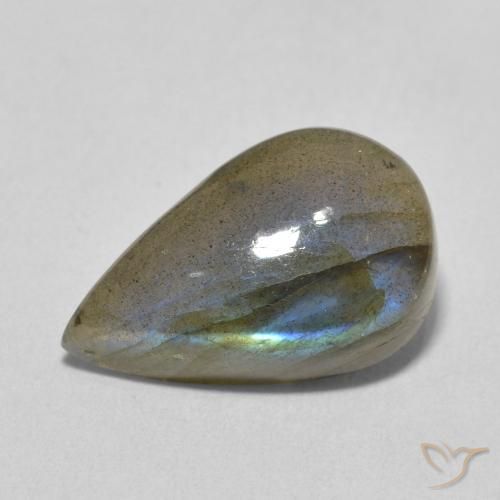 Labradorite Multicolore naturale da 6.01 ct, Forma a pera, Traslucido
