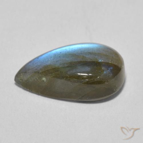 Labradorite Multicolore naturale da 6.01 ct, Forma a pera, Traslucido