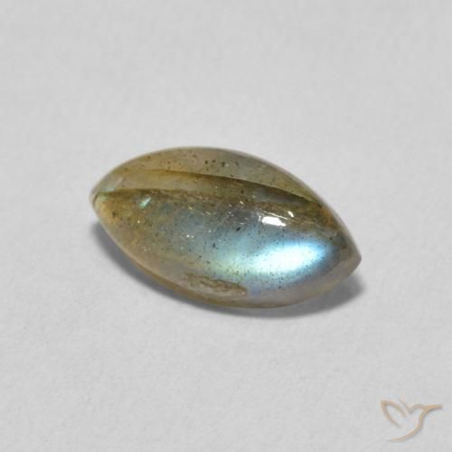 Labradorite Multicolore naturale da 1.43 ct, Taglio marquise, Traslucido