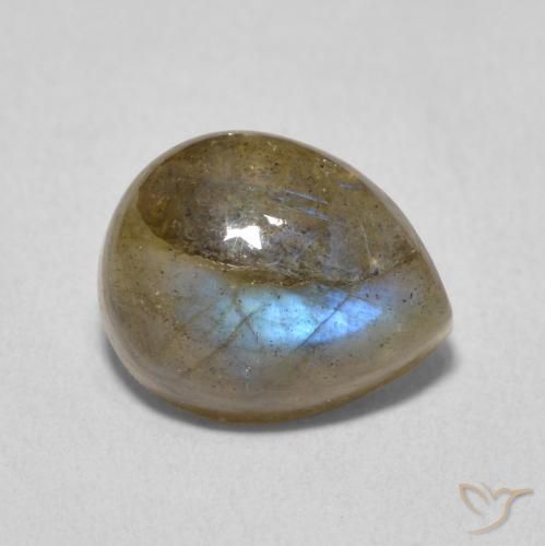 Labradorite Multicolore naturale da 3.86 ct, Forma a pera, Traslucido