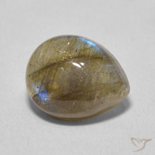 Labradorite Multicolore naturale da 3.83 ct, Forma a pera, Traslucido