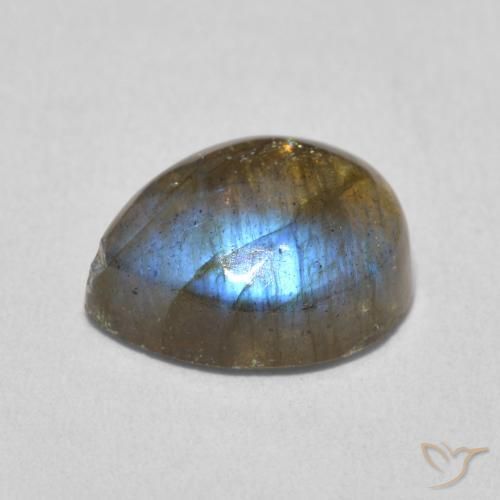 Labradorite Multicolore naturale da 3.83 ct, Forma a pera, Traslucido