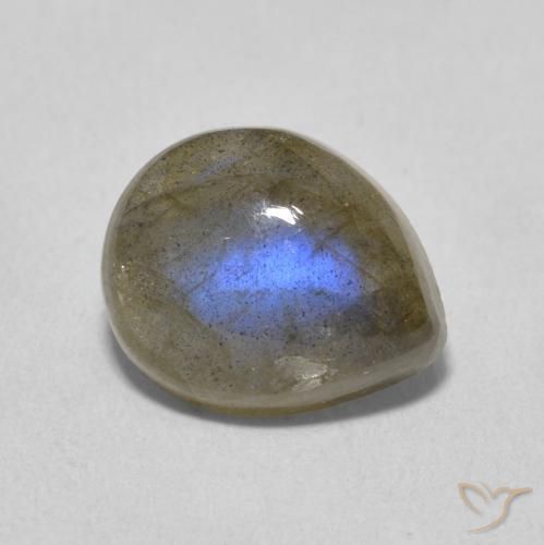 Labradorite Multicolore naturale da 3.62 ct, Forma a pera, Traslucido