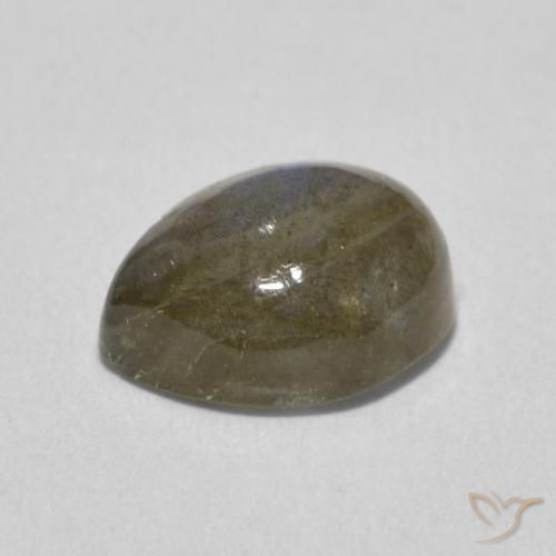 Labradorite Multicolore naturale da 3.62 ct, Forma a pera, Traslucido