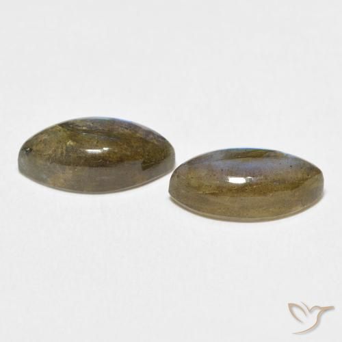 Gemme di Labradorite Multicolore naturale da 4.91 ct, Taglio marquise, Traslucido