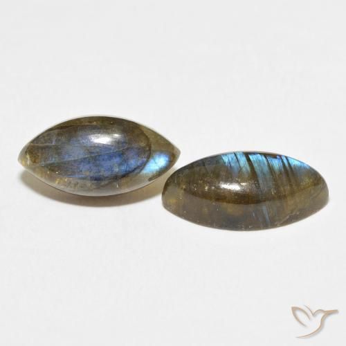 Gemme di Labradorite Multicolore naturale da 9.99 ct, Taglio marquise, Traslucido