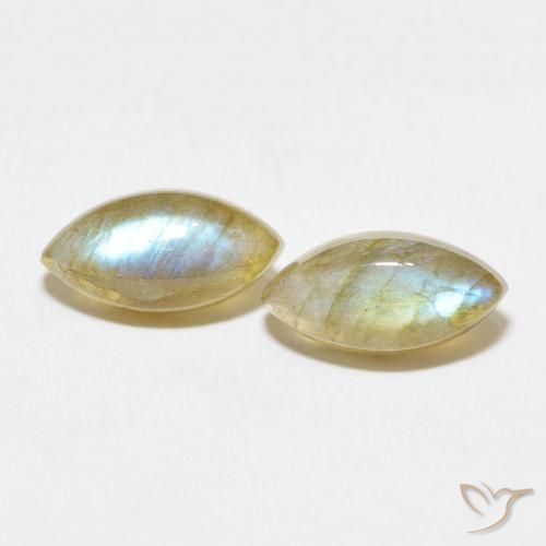 4.51ctw Naturale Multicolore Labradorite, Taglio marquise, Traslucido